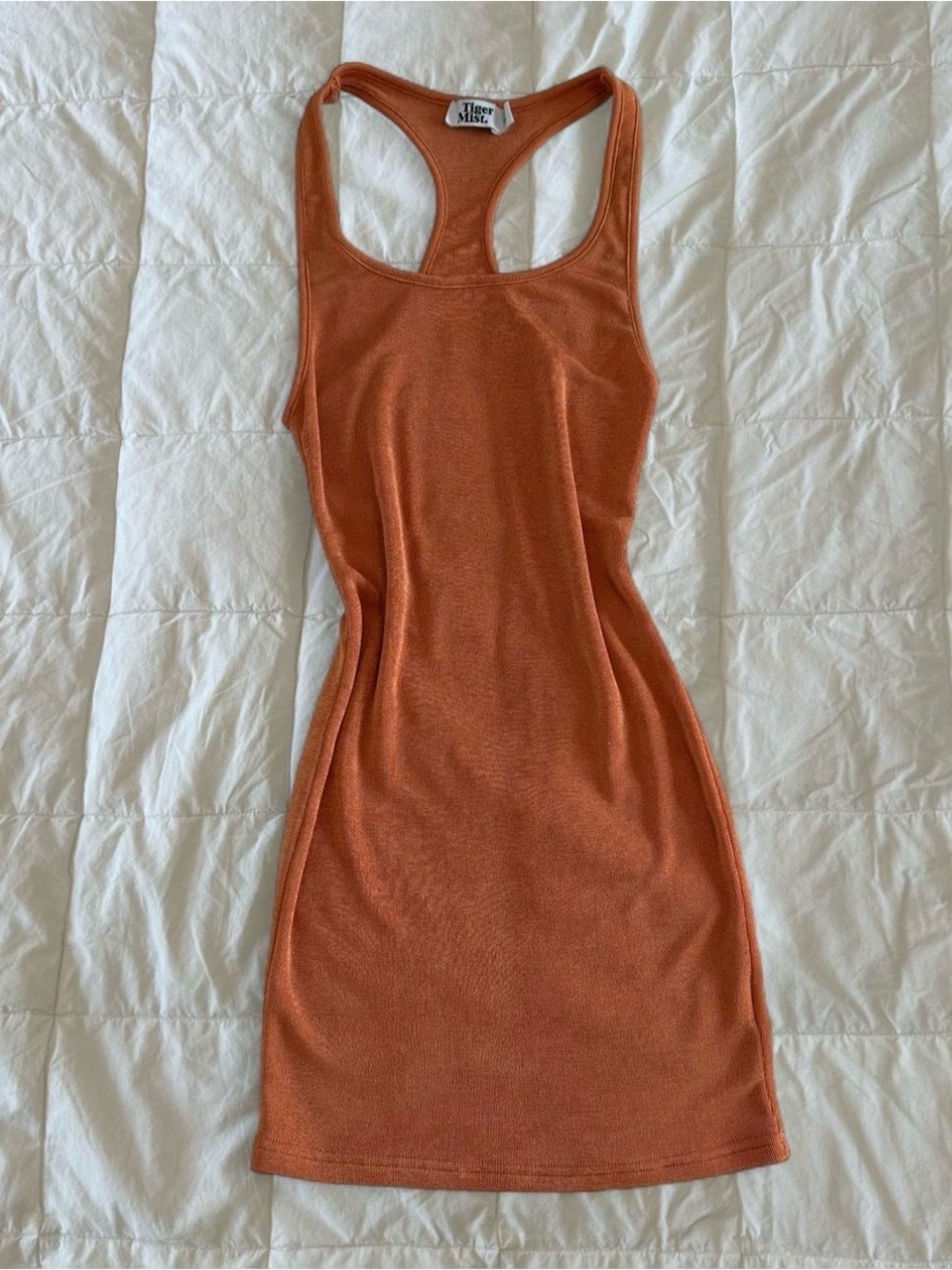 Tiger Mist Orange Mini Dress